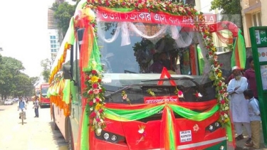 সোমবার রাজধানীর উত্তরায় চক্রাকার বাস সার্ভিস চালু