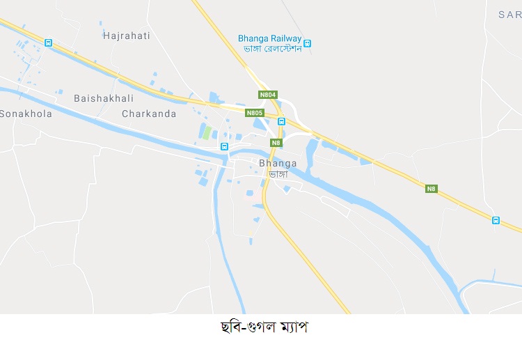 ভাঙ্গা উপজেলার গুগল ম্যাপ