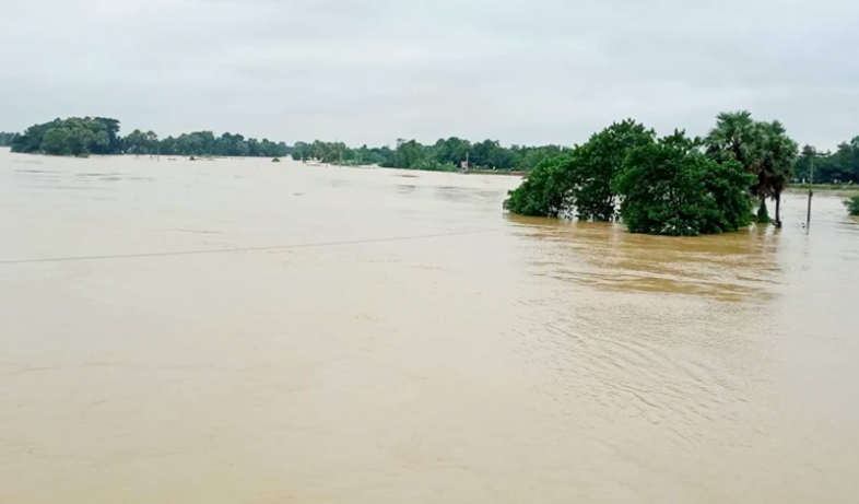 বিপৎসীমার ১১৩ সেন্টিমিটার ওপর দিয়ে প্রবাহিত হচ্ছে গোমতীর পানি। ফাইল ছবি